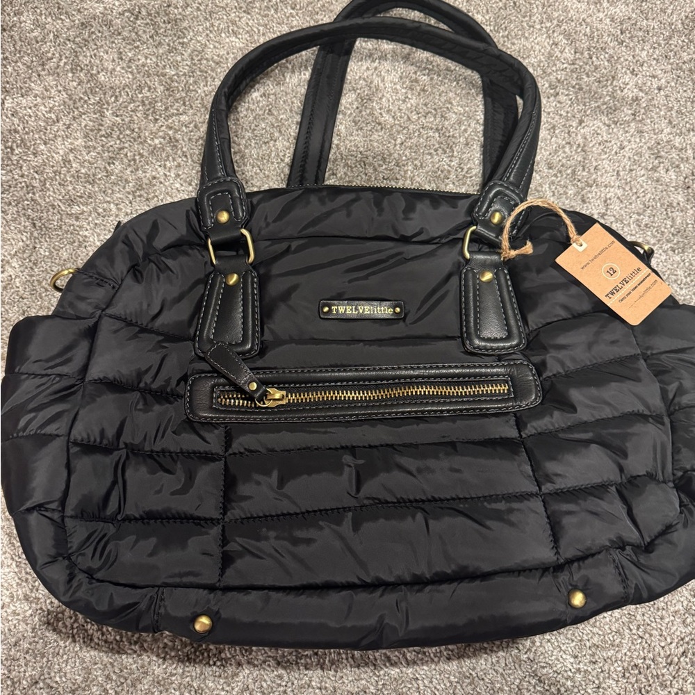 Twelvelittle Black Quilted Shoulder Bag